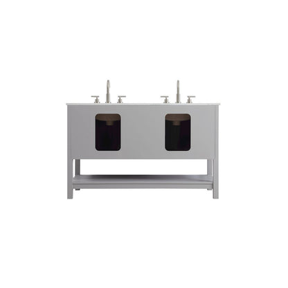 54 inch Double Bathroom Vanity in Grey