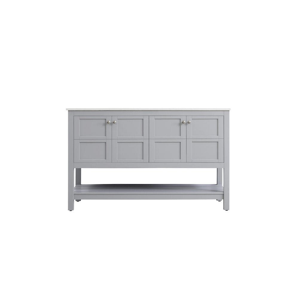 54 inch Double Bathroom Vanity in Grey