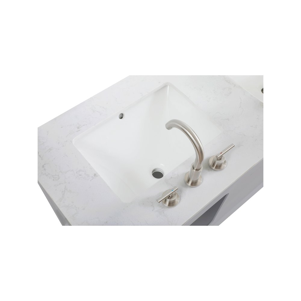 54 inch Double Bathroom Vanity in Grey