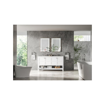 54 inch Double Bathroom Vanity in White