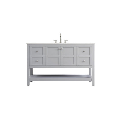 54 inch Single Bathroom Vanity in Grey