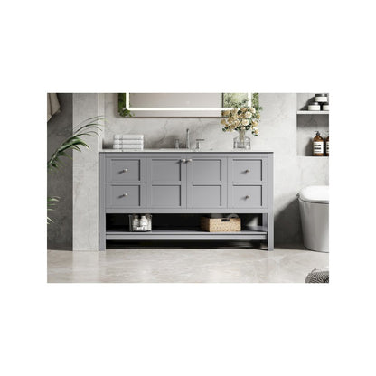 54 inch Single Bathroom Vanity in Grey