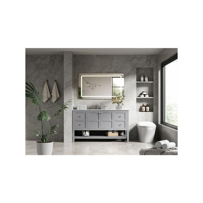 54 inch Single Bathroom Vanity in Grey