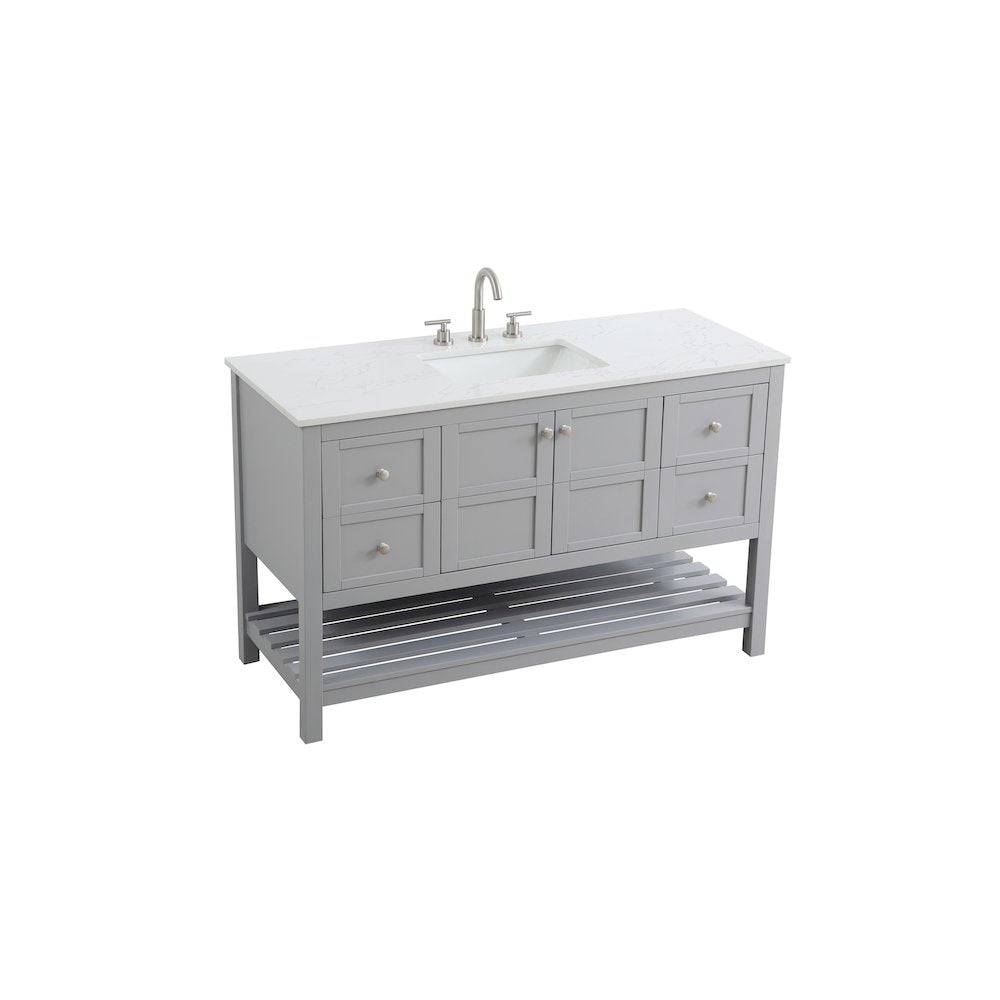 54 inch Single Bathroom Vanity in Grey