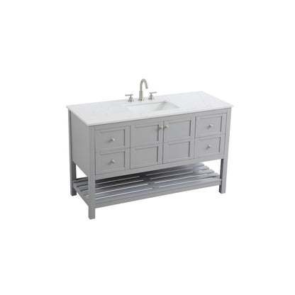 54 inch Single Bathroom Vanity in Grey