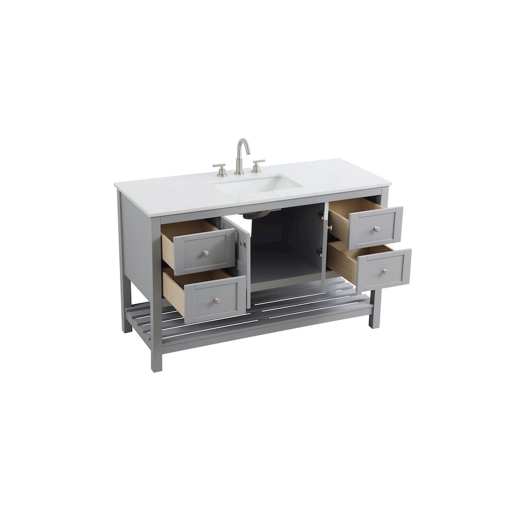 54 inch Single Bathroom Vanity in Grey
