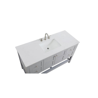 54 inch Single Bathroom Vanity in Grey