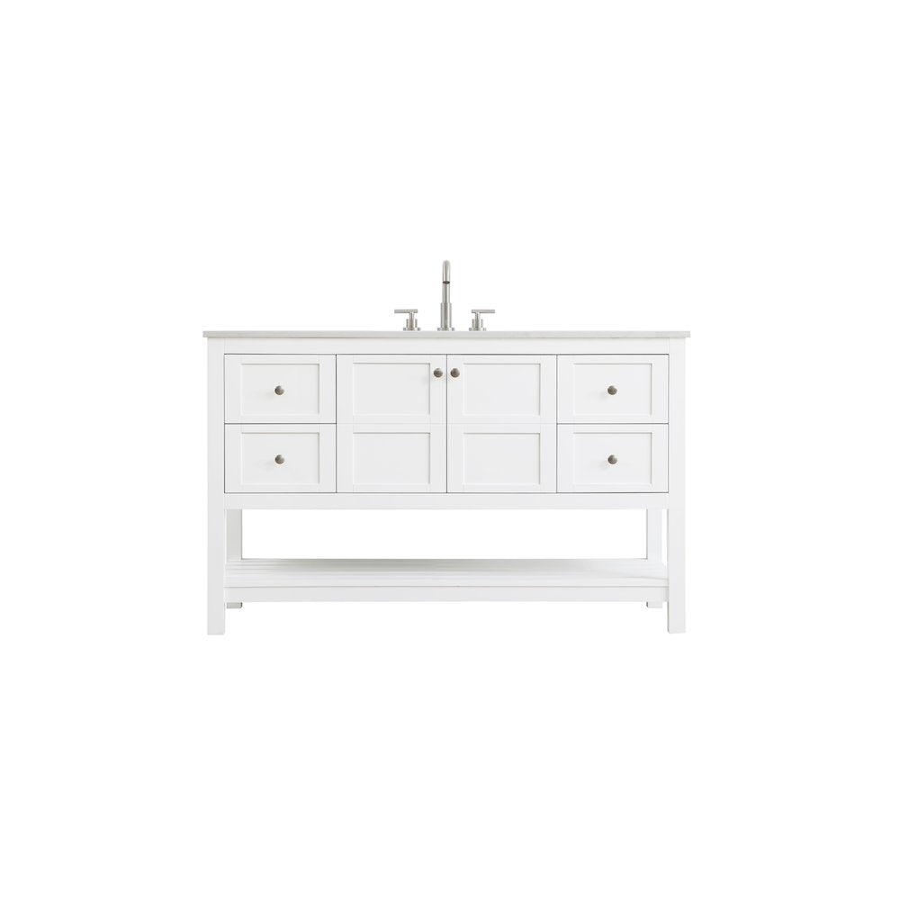 54 inch Single Bathroom Vanity in White