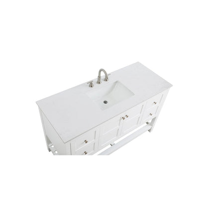 54 inch Single Bathroom Vanity in White