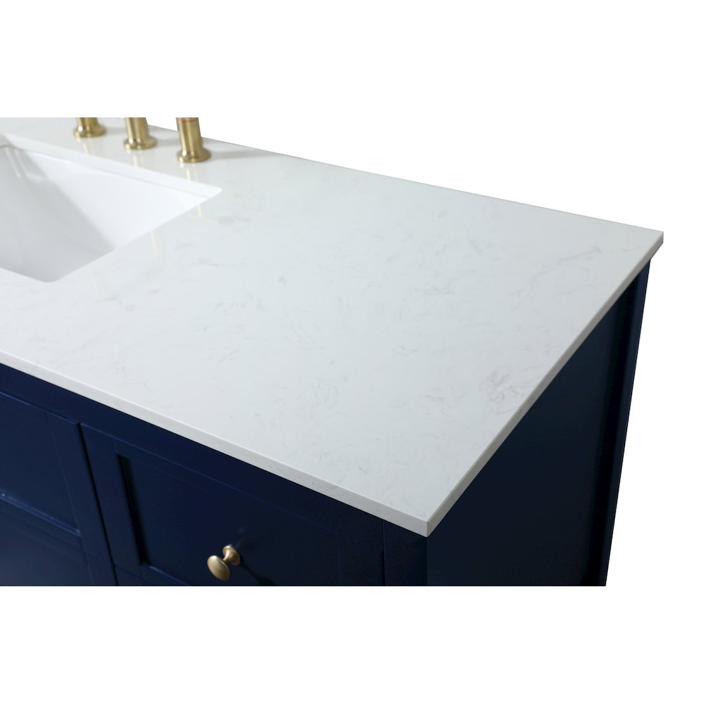 60 inch Single bathroom vanity in blue