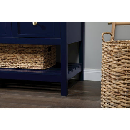 60 inch Single bathroom vanity in blue