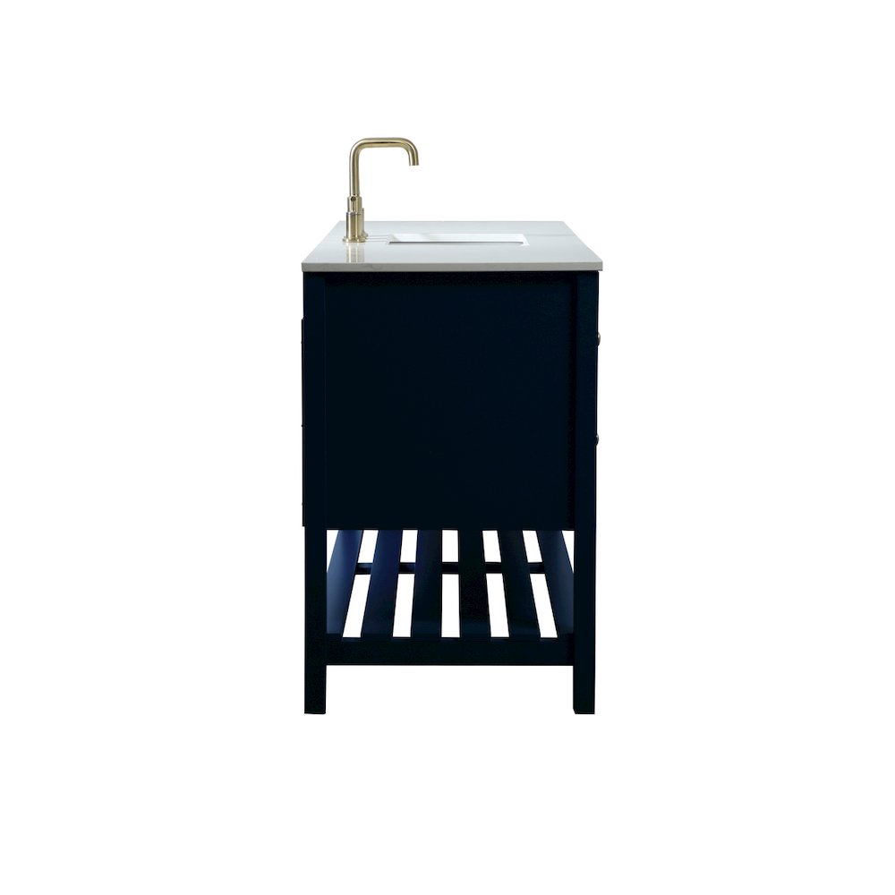 60 inch Single bathroom vanity in blue
