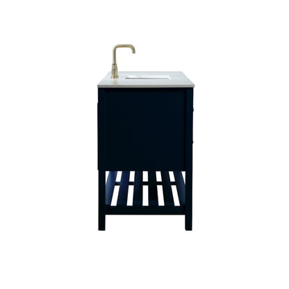 60 inch Single bathroom vanity in blue