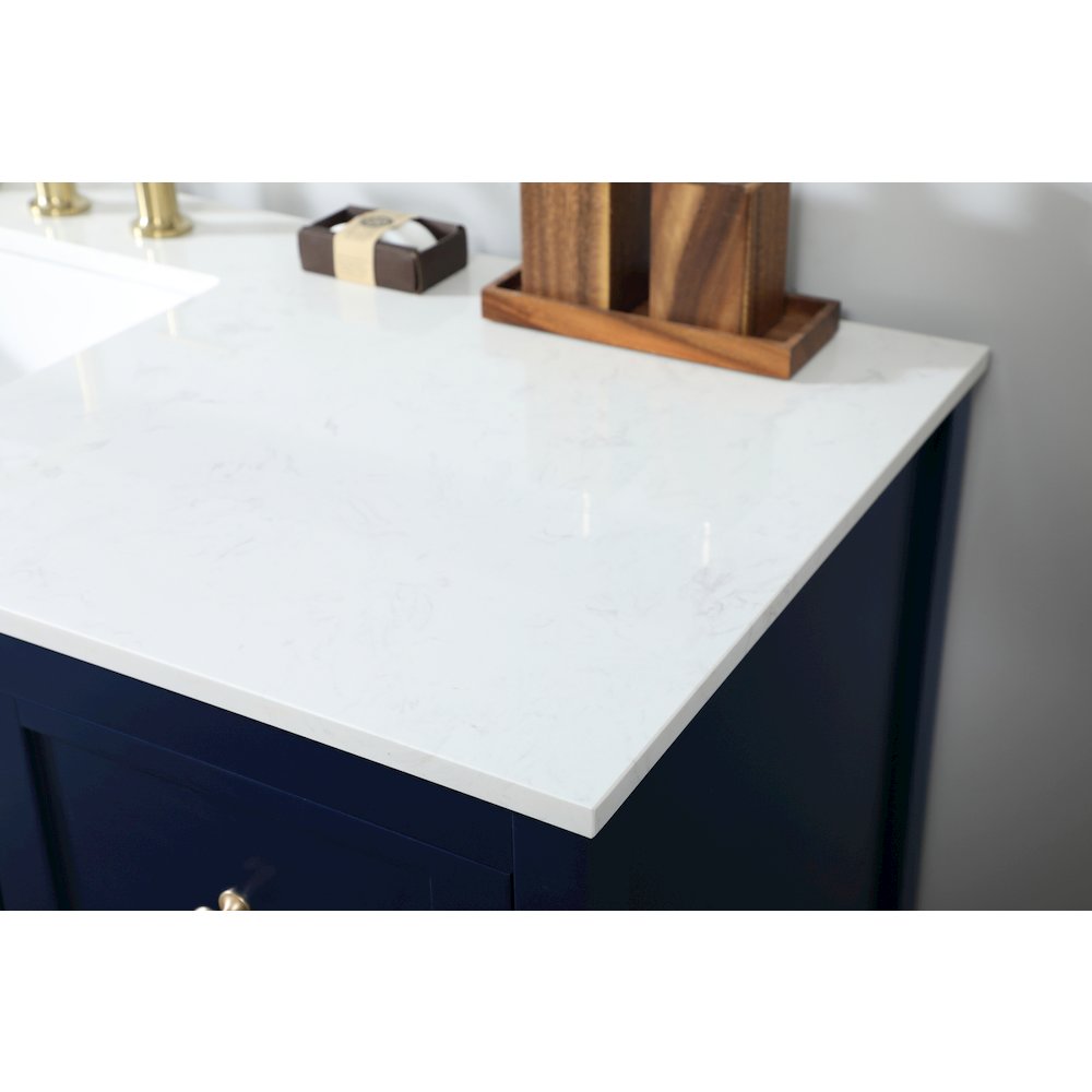 60 inch Single bathroom vanity in blue