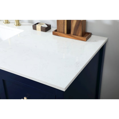 60 inch Single bathroom vanity in blue
