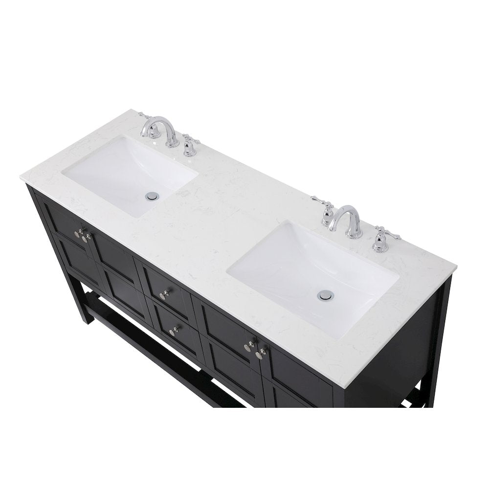 60 inch Single Bathroom Vanity in Black