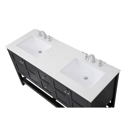 60 inch Single Bathroom Vanity in Black