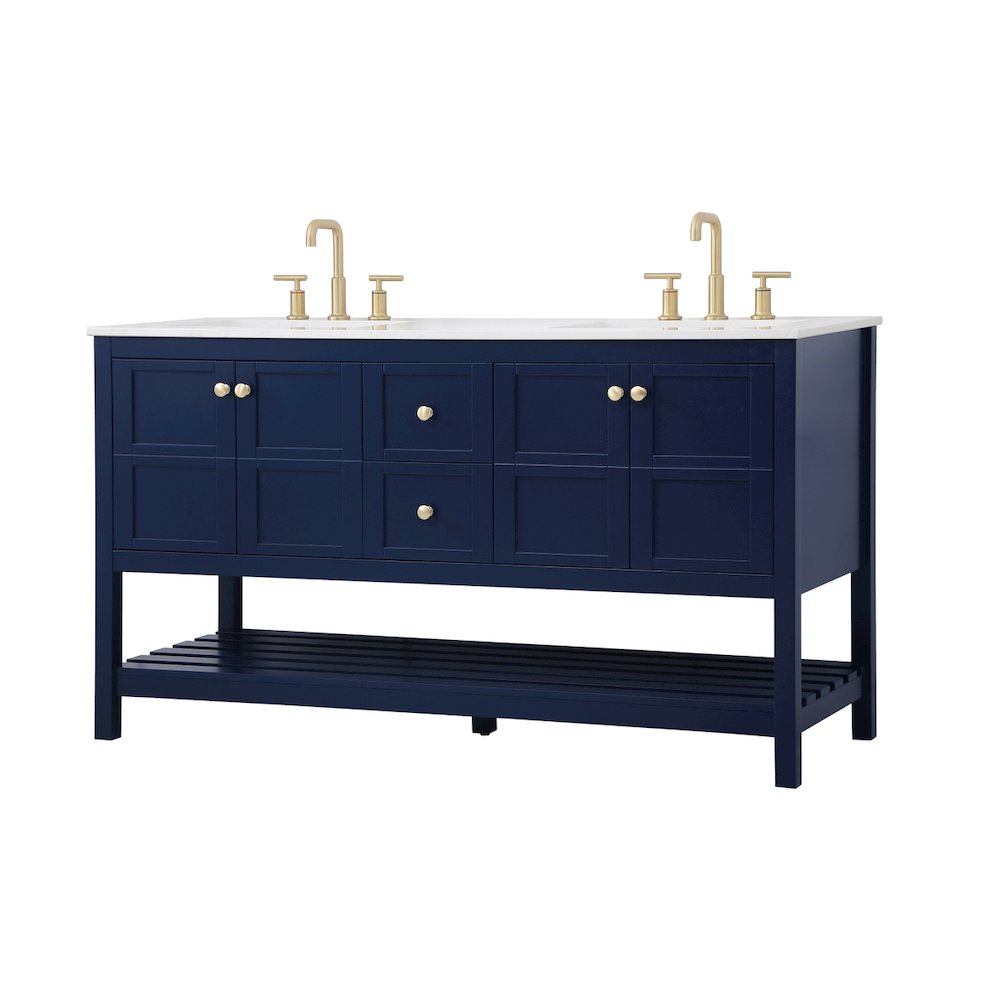 60 inch Single Bathroom Vanity in Blue