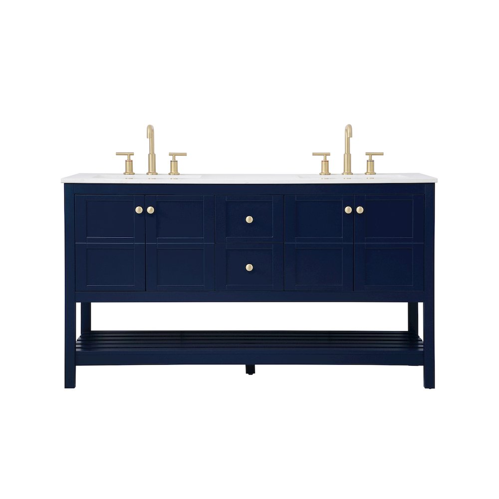 60 inch Single Bathroom Vanity in Blue