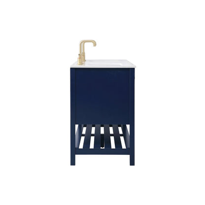 60 inch Single Bathroom Vanity in Blue