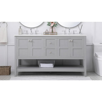 60 inch Single Bathroom Vanity in Gray