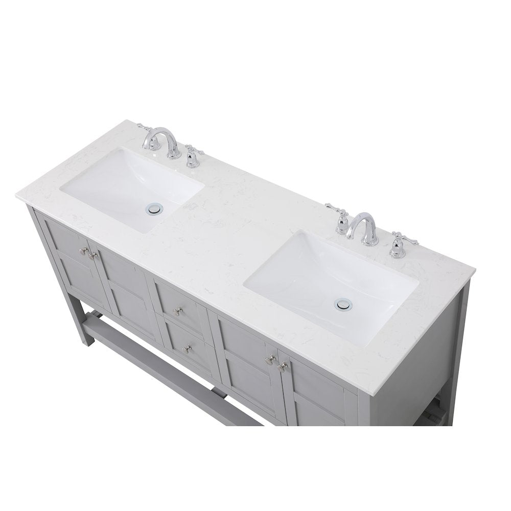 60 inch Single Bathroom Vanity in Gray