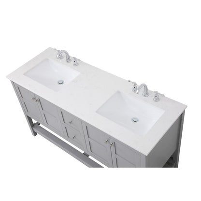 60 inch Single Bathroom Vanity in Gray