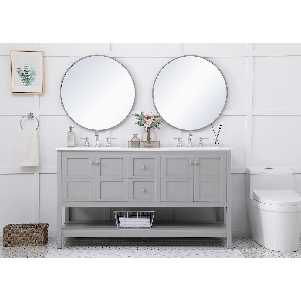 60 inch Single Bathroom Vanity in Gray