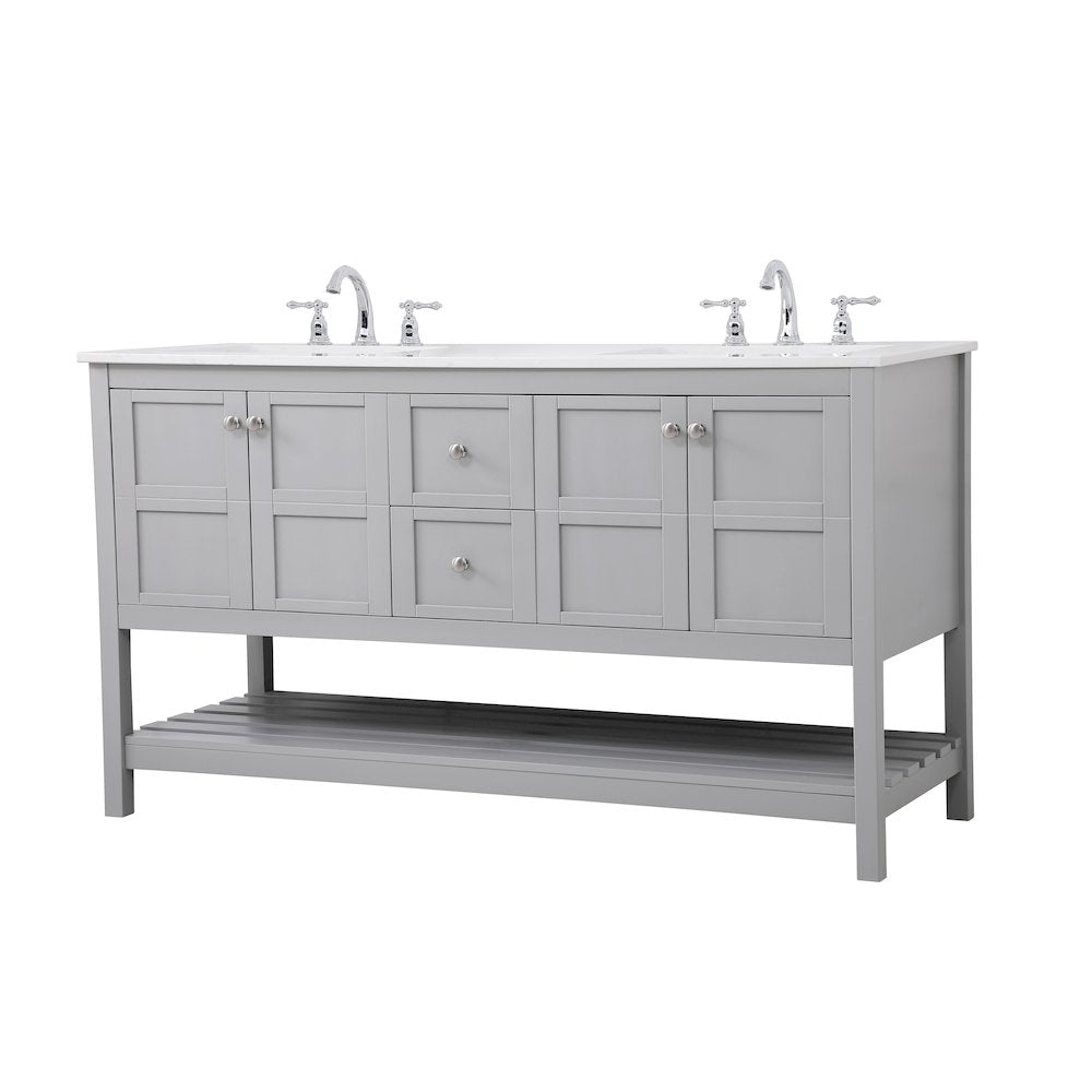 60 inch Single Bathroom Vanity in Gray
