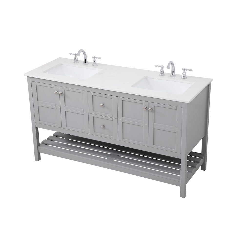60 inch Single Bathroom Vanity in Gray