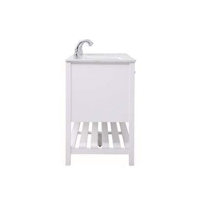 60 inch Single Bathroom Vanity in White