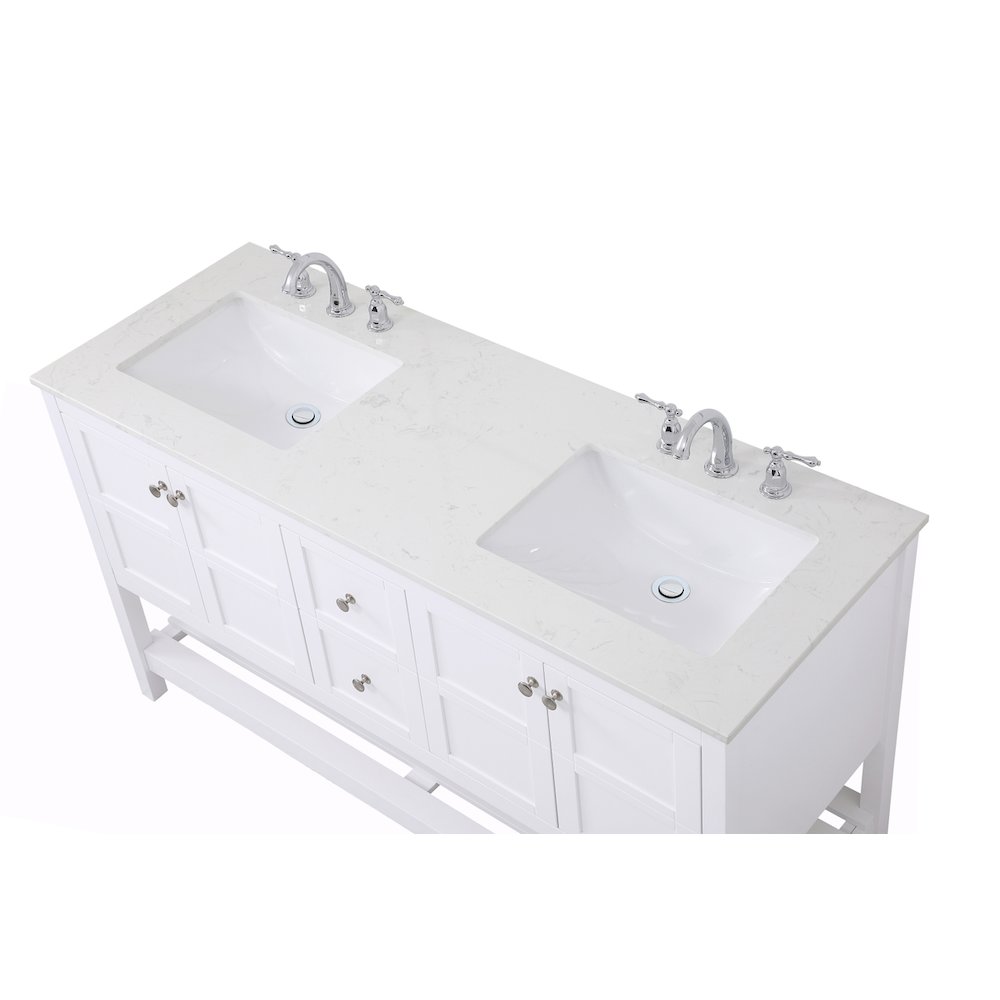 60 inch Single Bathroom Vanity in White