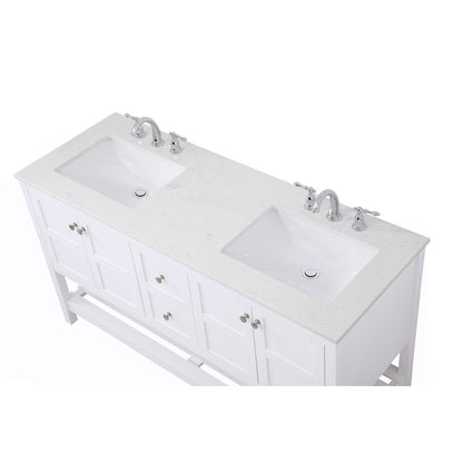 60 inch Single Bathroom Vanity in White