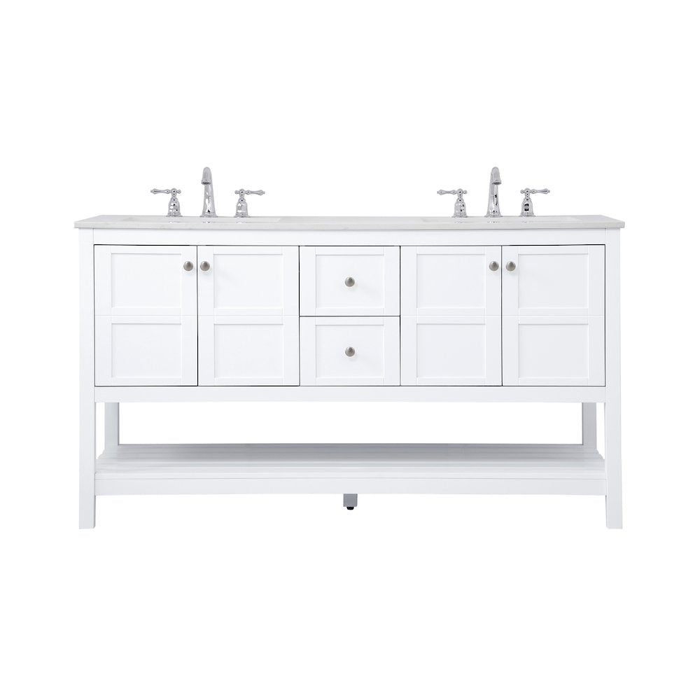 60 inch Single Bathroom Vanity in White