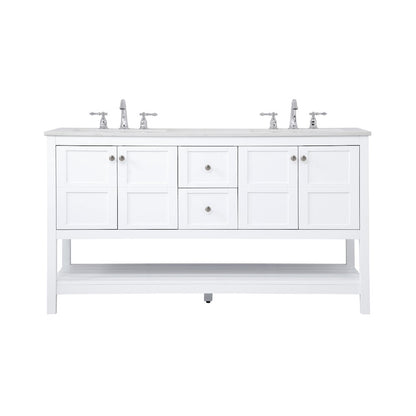 60 inch Single Bathroom Vanity in White