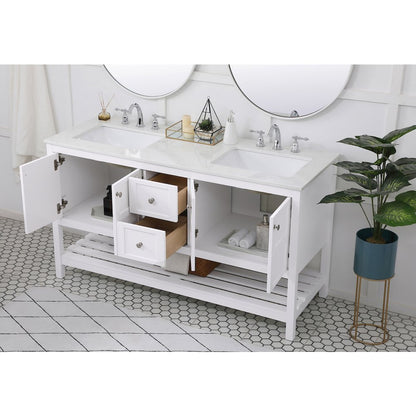 60 inch Single Bathroom Vanity in White