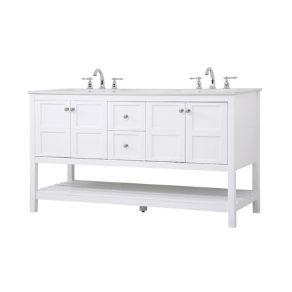 60 inch Single Bathroom Vanity in White