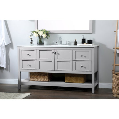 60 inch Single bathroom vanity in grey