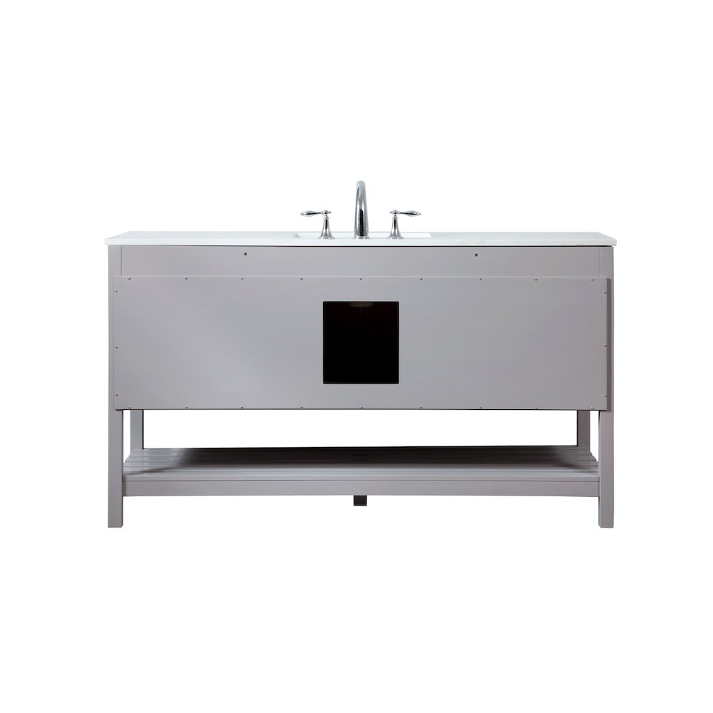 60 inch Single bathroom vanity in grey