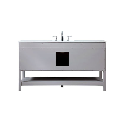 60 inch Single bathroom vanity in grey