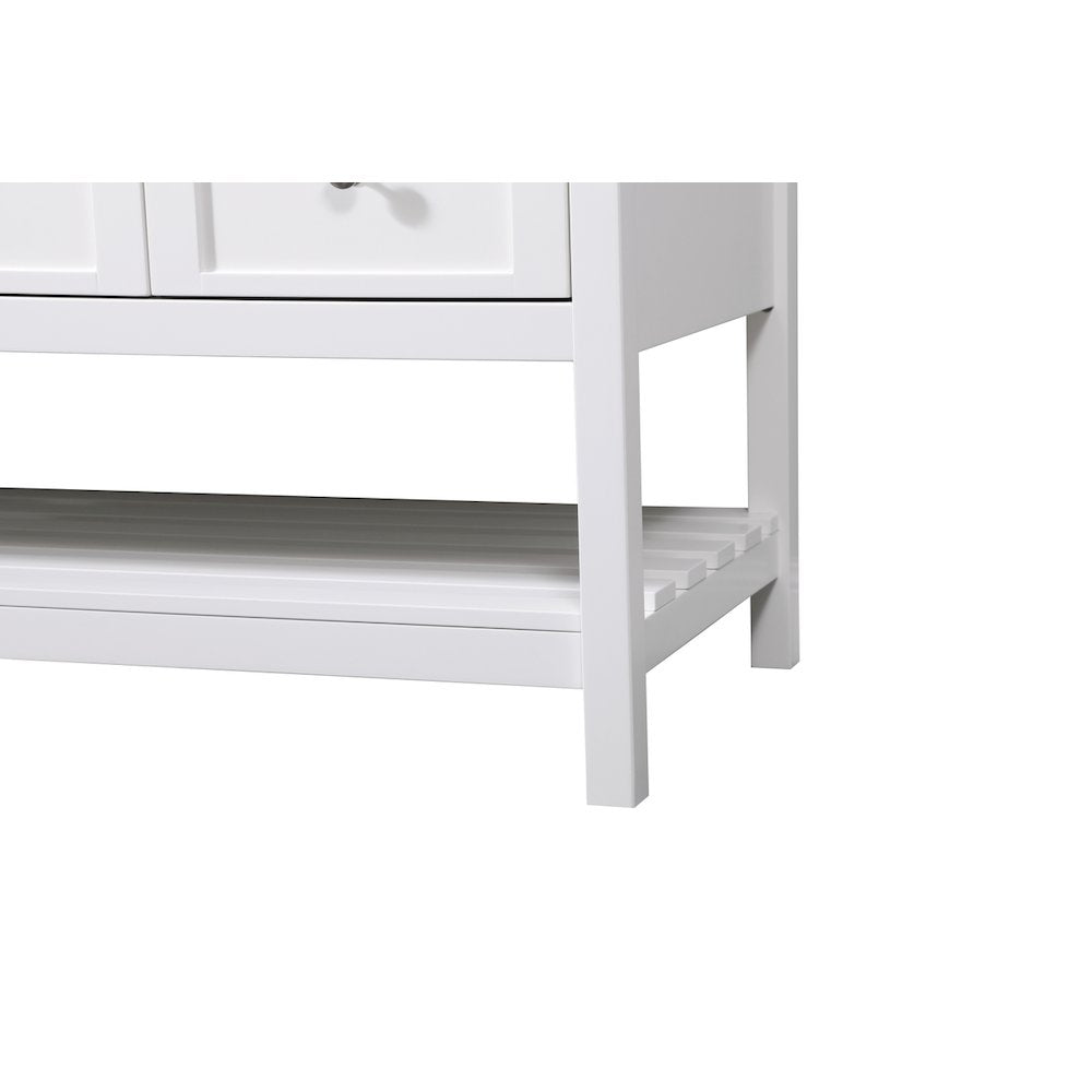 60 inch Single bathroom vanity in white