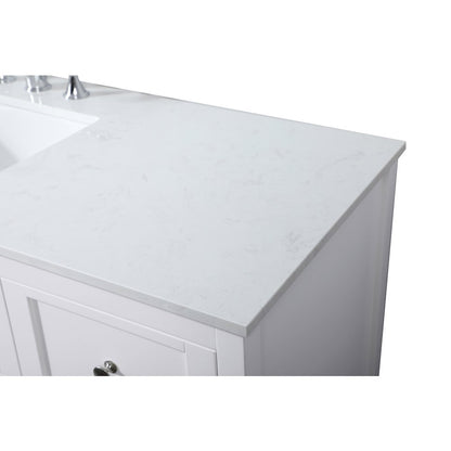 60 inch Single bathroom vanity in white