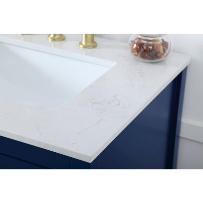72 inch Double Bathroom Vanity in Blue