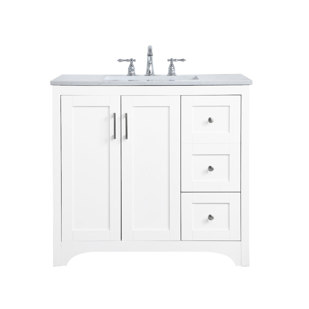 36 inch Single Bathroom Vanity in White