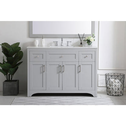 48 inch Single Bathroom Vanity in Grey