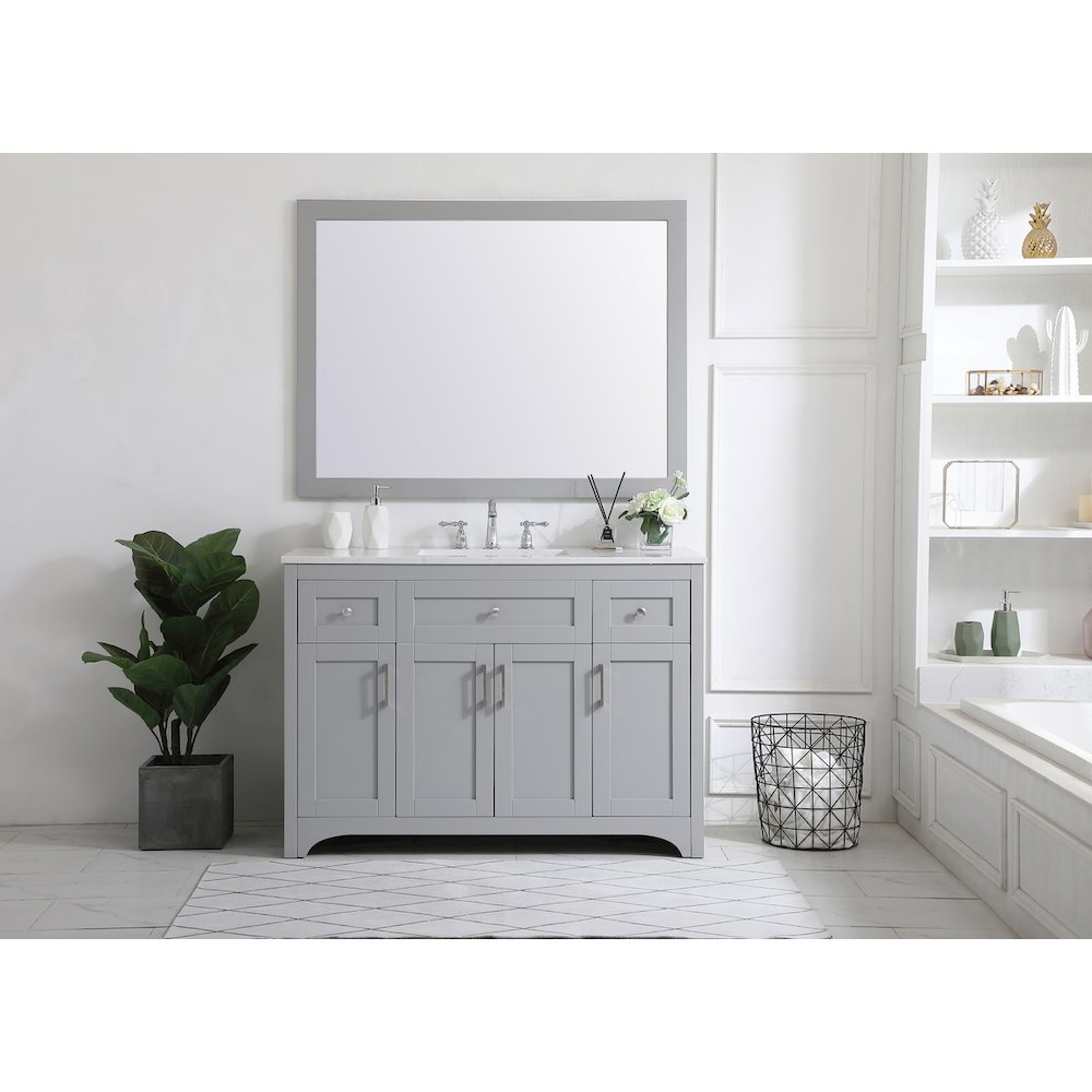 48 inch Single Bathroom Vanity in Grey