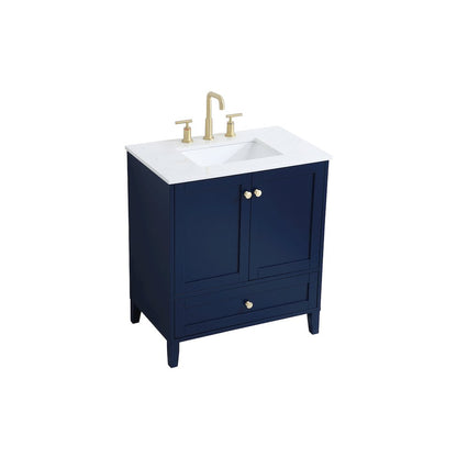 30 inch Single Bathroom Vanity in Blue