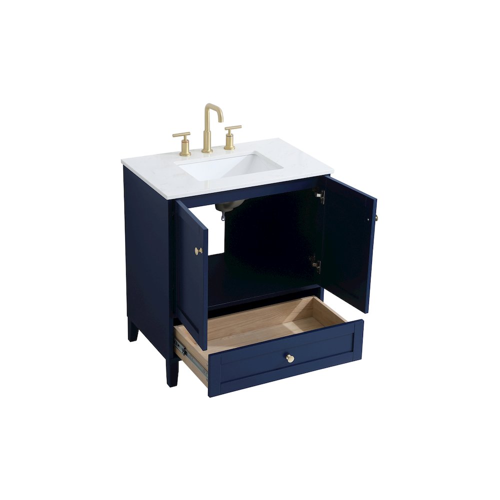 30 inch Single Bathroom Vanity in Blue