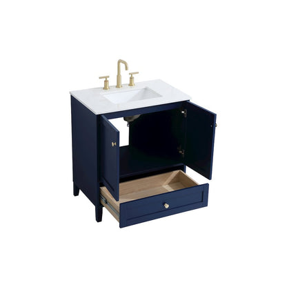 30 inch Single Bathroom Vanity in Blue