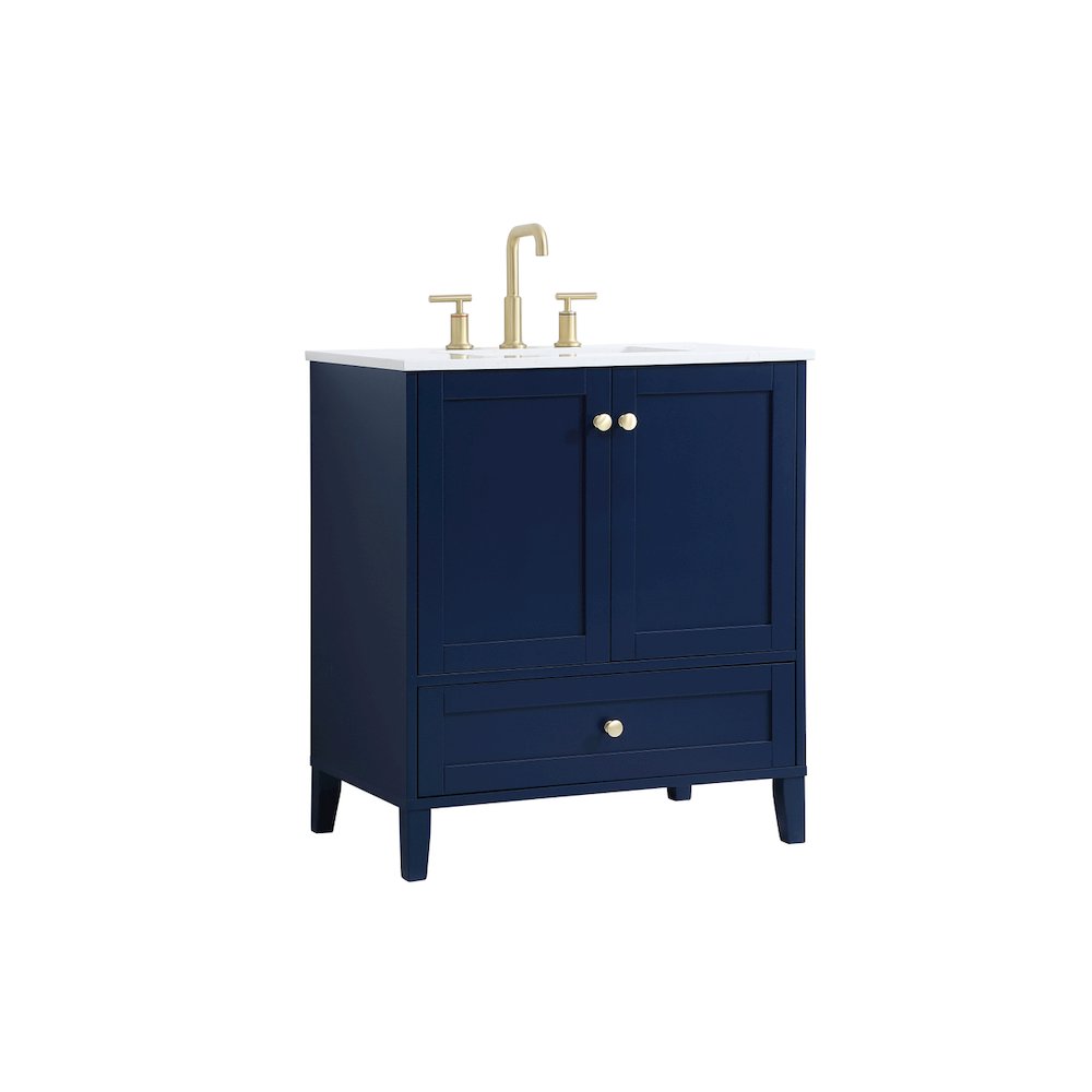 30 inch Single Bathroom Vanity in Blue